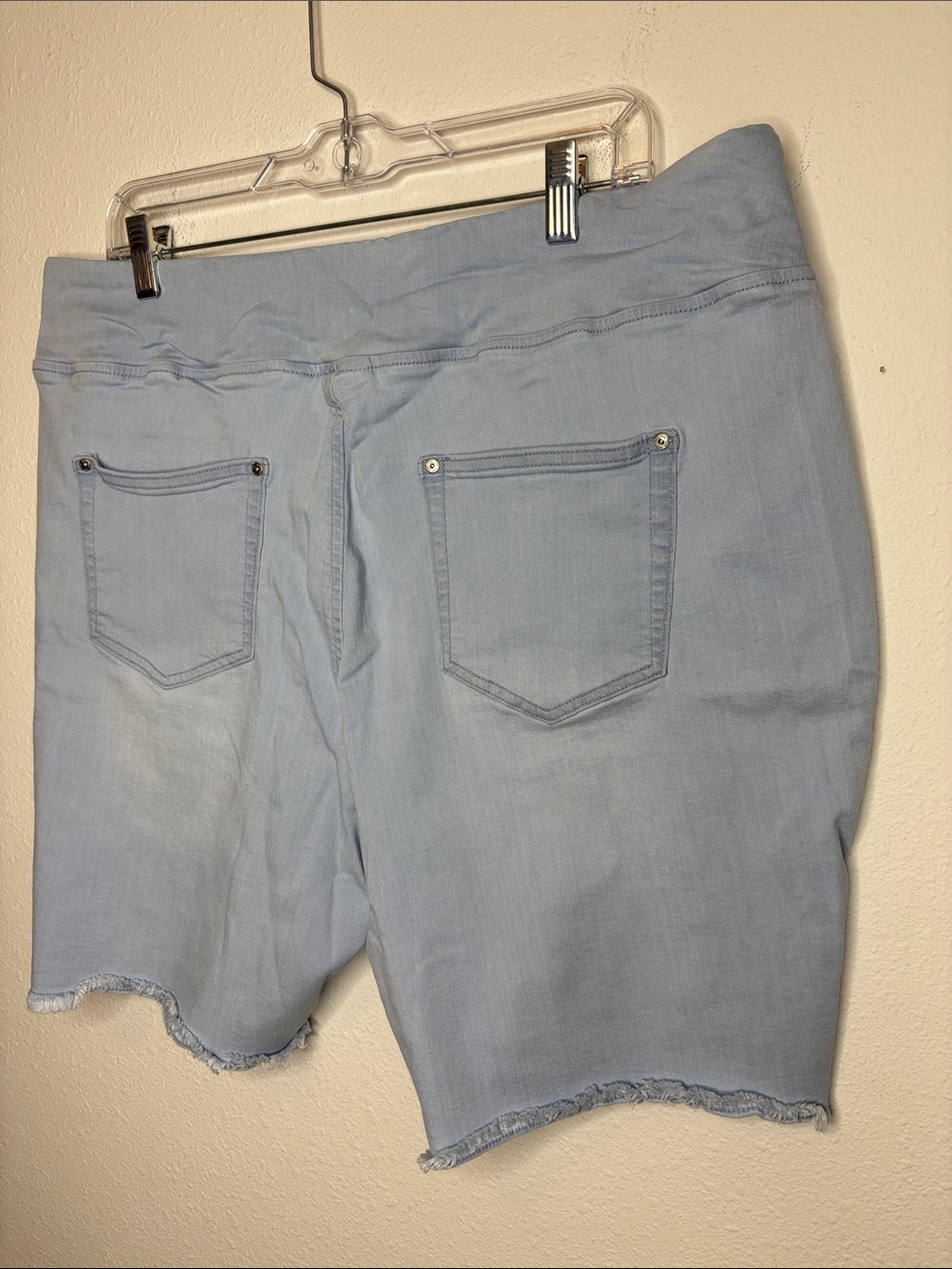 Belle by Kim Gravel Light Blue Denim Bermuda Shorts - Picture 7 of 9